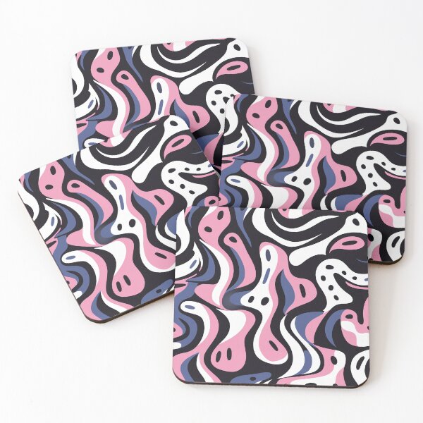 Item preview, Contemporary Elegance: Pink, Blue, Black and White Amorphous Design designed and sold by ColorfulVanilla.