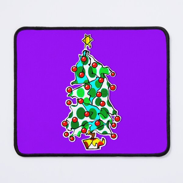 Item preview, "Go With The Flow Christmas Tree" | Purple Background designed and sold by LiseHoltArt.