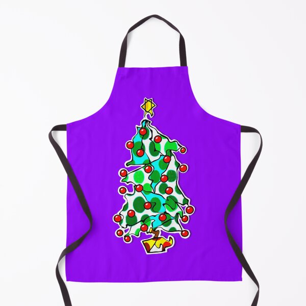 Item preview, "Go With The Flow Christmas Tree" | Purple Background designed and sold by LiseHoltArt.