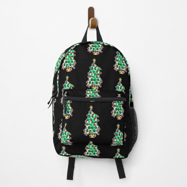 Item preview, "Go With The Flow Christmas Tree" | Black Background designed and sold by LiseHoltArt.