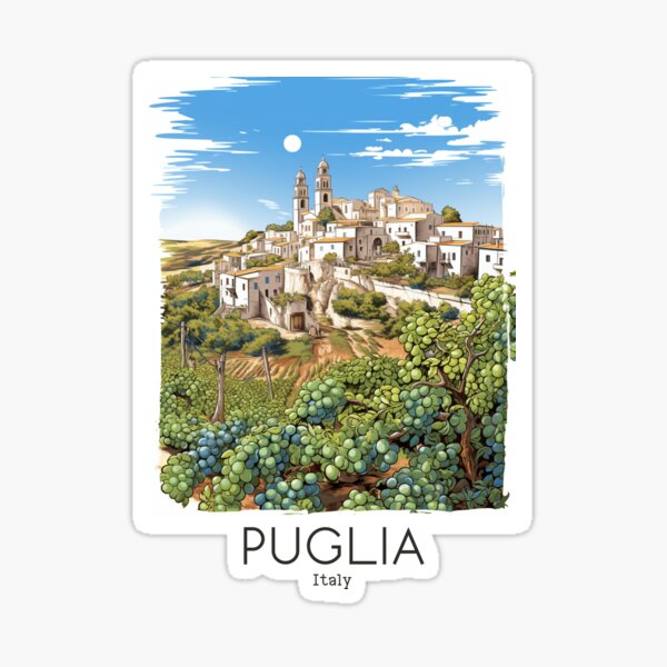 Item preview, A Vintage Travel Illustration of Puglia - Italy  designed and sold by GoodOldVintage.