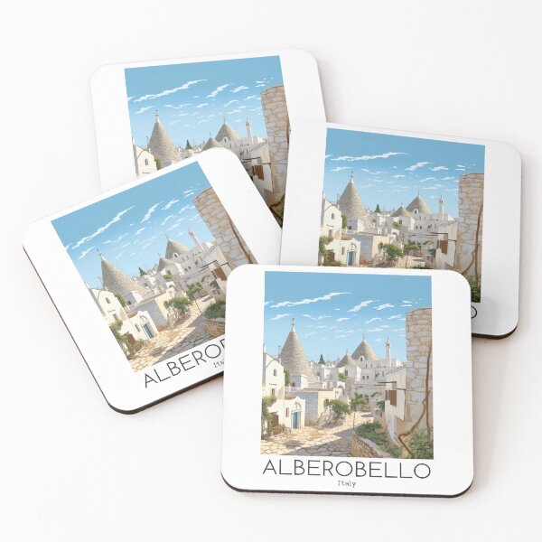 Item preview, A Vintage Travel Illustration of Alberobello - Italy  designed and sold by GoodOldVintage.