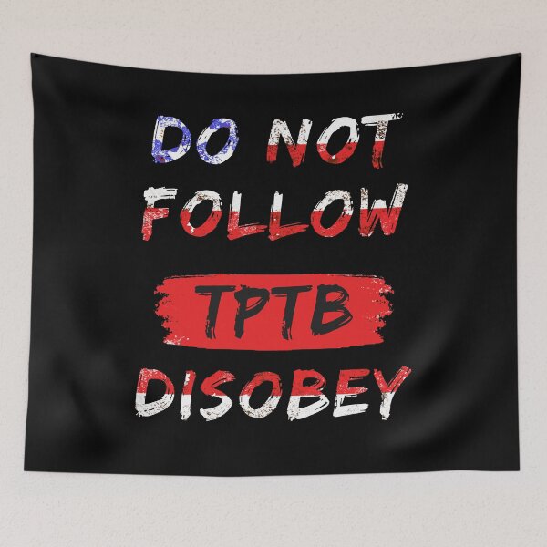 Item preview, Do Not Follow The Powers That Be, TPTB, Disobey, American Flag colors designed and sold by Moe-Hagag.