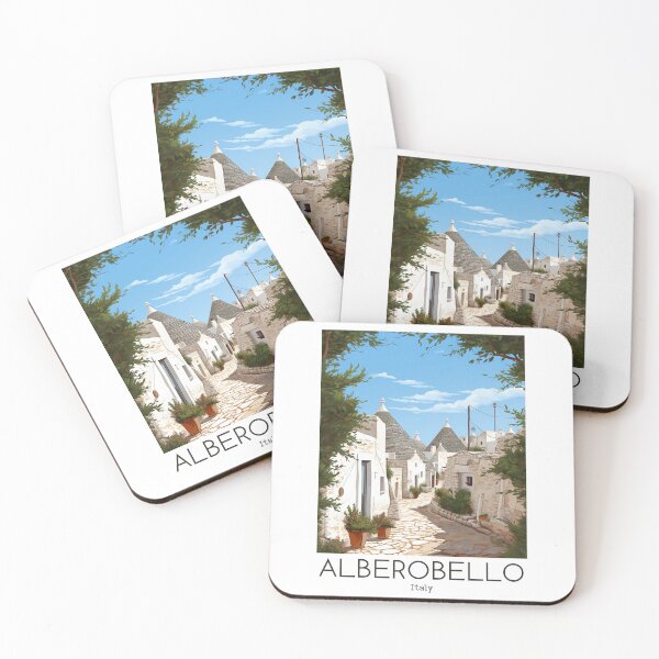 Item preview, A Vintage Travel Illustration of Alberobello - Italy  designed and sold by GoodOldVintage.