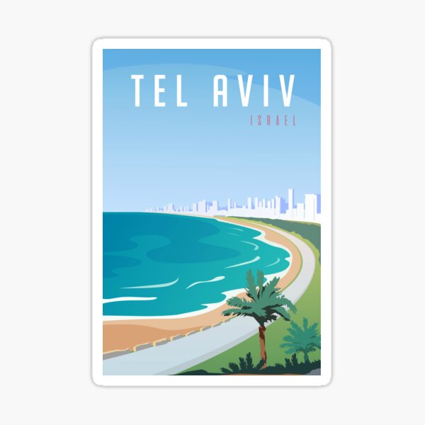 Vintage Tel Aviv Israel Travel Sticker
