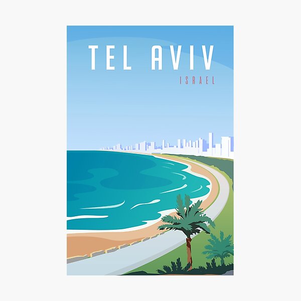 Vintage Tel Aviv Israel Travel Photographic Print