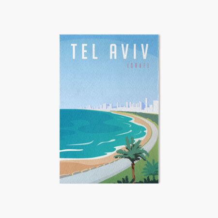 Vintage Tel Aviv Israel Travel Art Board Print