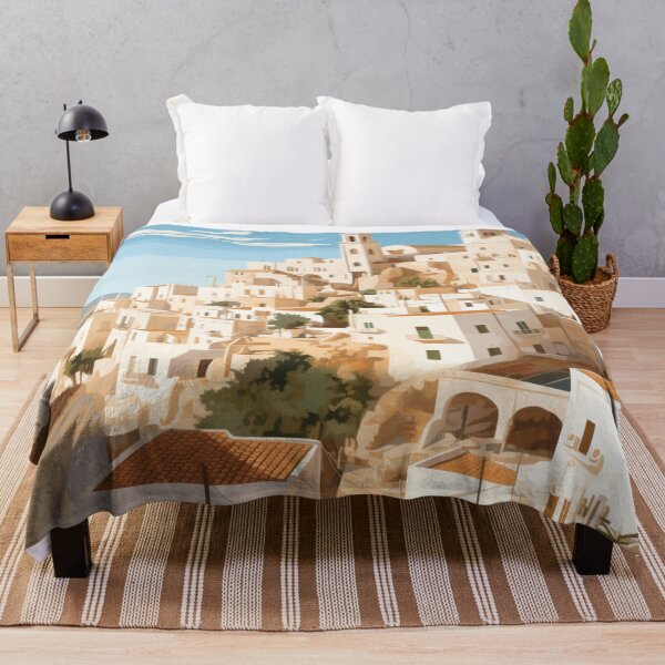 Item preview, A Vintage Travel Illustration of Ostuni - Italy designed and sold by GoodOldVintage.