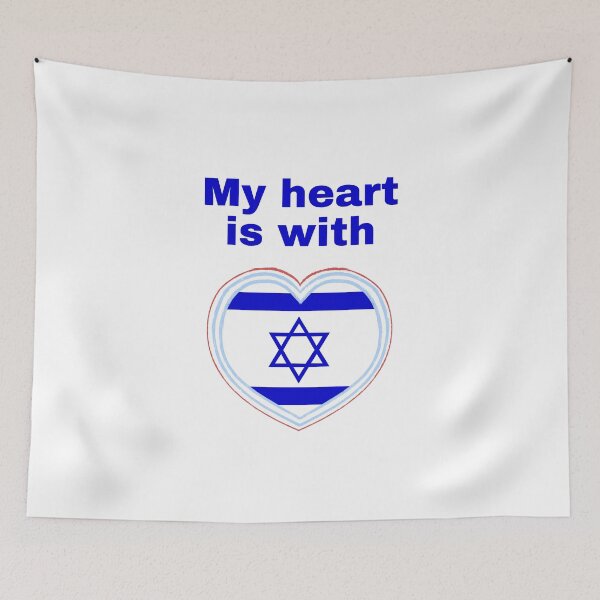 Item preview, Israeli Support My Heart is with Israel designed and sold by NJGDesigns.