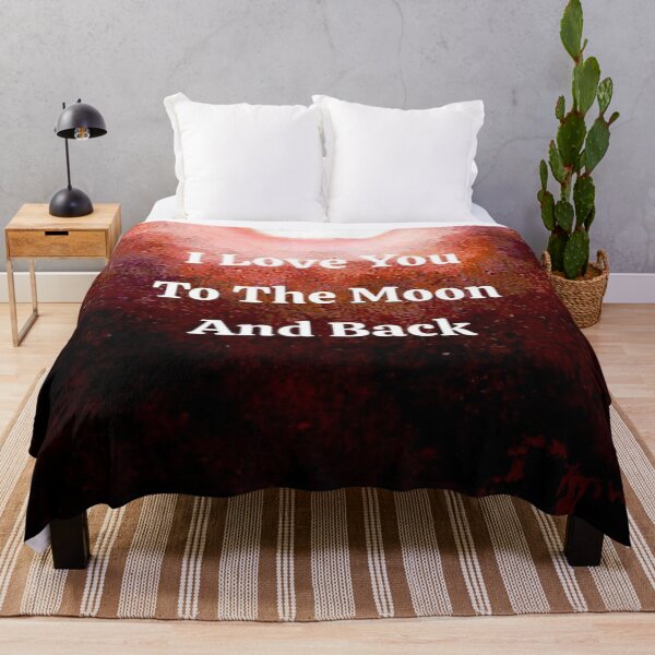 Item preview, Love You To The Moon And Back - Red Moonlight Illustration designed and sold by SoulArtSara.