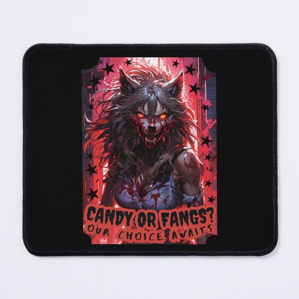 Item preview, She-wolf - Candy or Fangs? Our Choice Awaits - Happy Halloween designed and sold by relso.