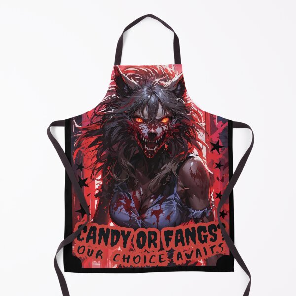 Item preview, She-wolf - Candy or Fangs? Our Choice Awaits - Happy Halloween designed and sold by relso.