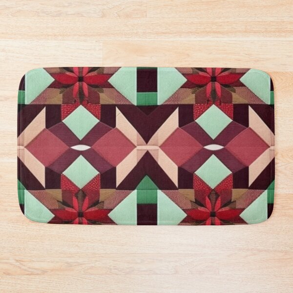 Item preview, Red brown pattern quilt  designed and sold by Roxburylane.