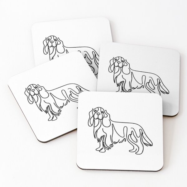 Artikelvorschau, Cavalier King Charles Silhouette minimalistisches Spaniel-Kunstwerk entworfen und verkauft von myfavoritesm4.