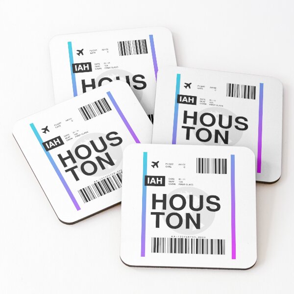 Item preview, Houston Boarding Pass designed and sold by RabbitK.