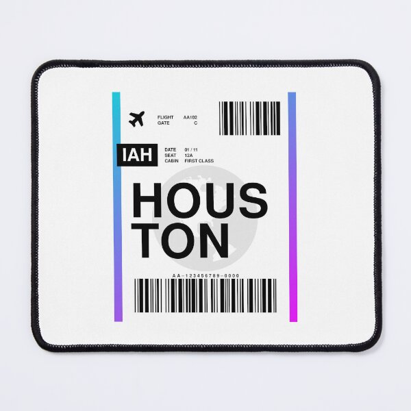 Item preview, Houston Boarding Pass designed and sold by RabbitK.