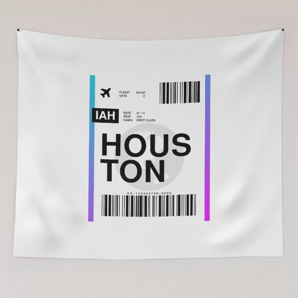 Item preview, Houston Boarding Pass designed and sold by RabbitK.