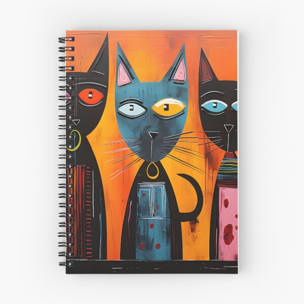 Item preview, Feline Kaleidoscope: Cat Art Brut Expression in Vibrant Hues Generative AI designed and sold by OlfactoART Studio.