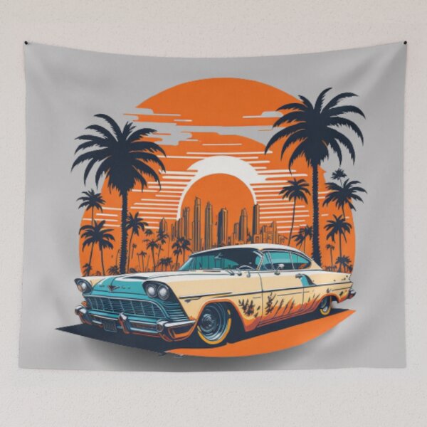 Item preview, 006 Classic Car in California Street designed and sold by Alexis Art Collection.