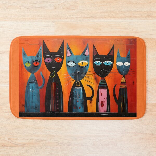 Item preview, Feline Kaleidoscope: Cat Art Brut Expression in Vibrant Hues Generative AI designed and sold by OlfactoART Studio.