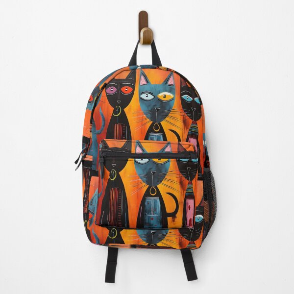 Item preview, Feline Kaleidoscope: Cat Art Brut Expression in Vibrant Hues Generative AI designed and sold by OlfactoART Studio.