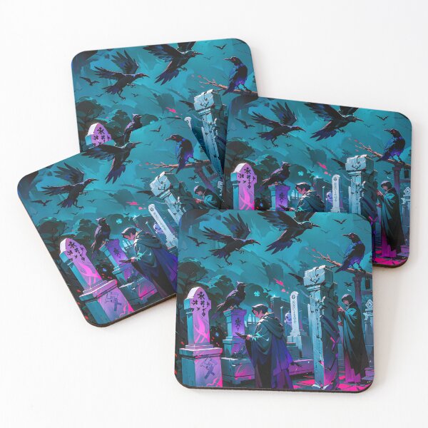 Item preview, Cemetery Graveyard Zombie Crow Darkness Digital Art Moon designed and sold by YabaiArts.