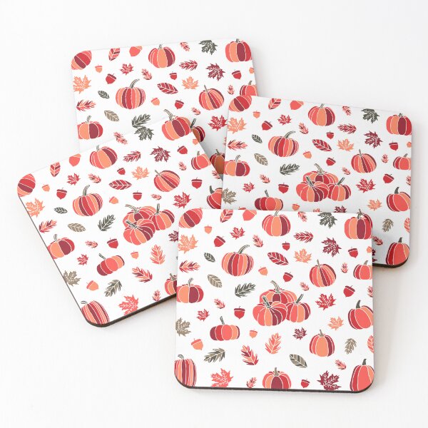 Item preview, Red pumpkins and leafs designed and sold by Ana Gorozpe.