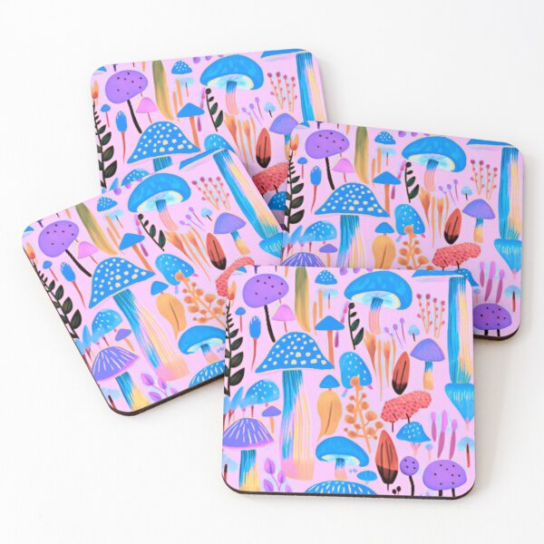 Item preview, FunArtyMushrooms in blue designed and sold by aginlow.