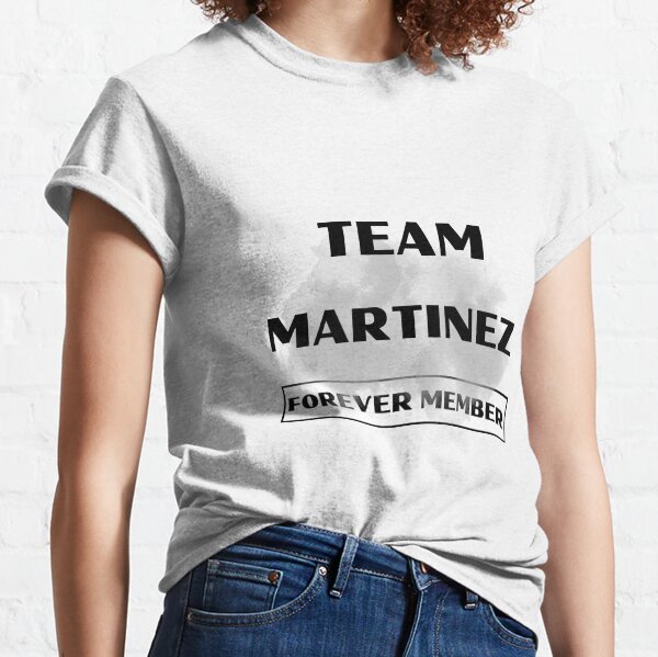 MARTINEZ 01 Back Print Sports Jersey Style Family Name Fun Raglan Baseball  Tee