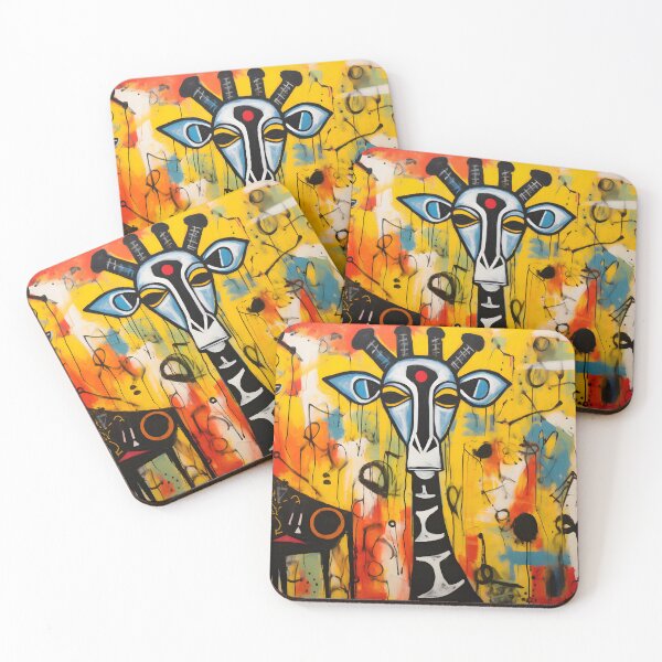 Item preview, Ethereal Elegance- Abstract Giraffe in Impasto Splendor AI Generated designed and sold by OlfactoART Studio.