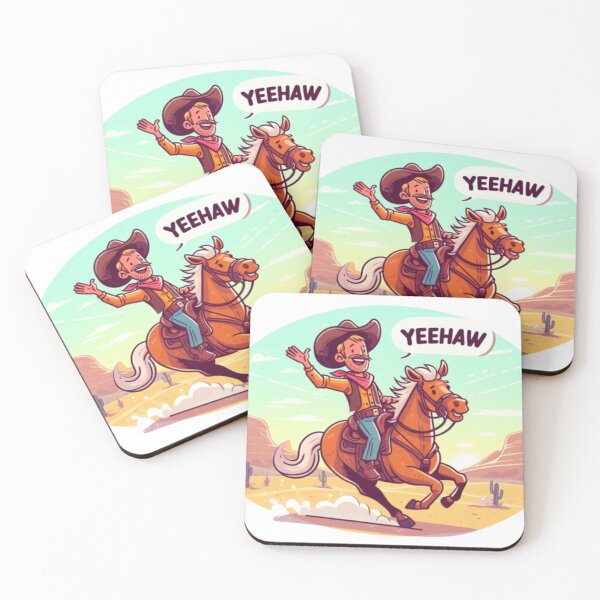 Item preview, Cowboy Riding a Horse Saying Yeehaw designed and sold by Zestpond.
