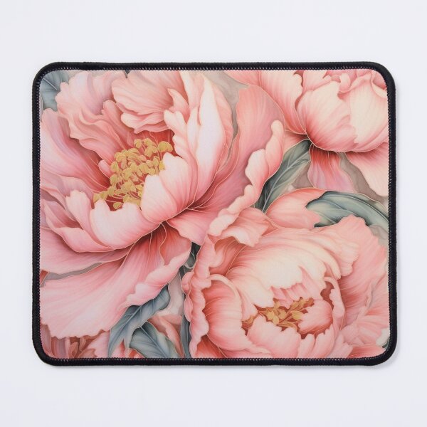 Item preview, Pink and Blue Peonies  designed and sold by HeartShapeLove.