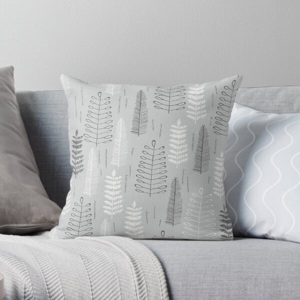 Ferns on a Rainy Day Throw Pillow