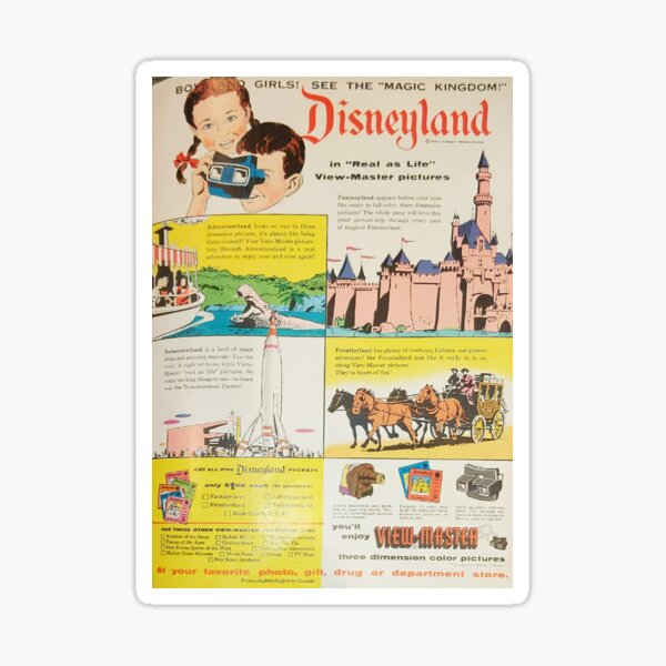 Vintage View Master Advertisement Sticker for Sale by Pixie Dust Dreamer
