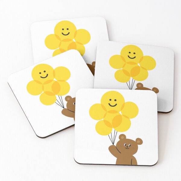 Item preview, Brown Bear with Yellow Balloon designed and sold by sleepycharis.