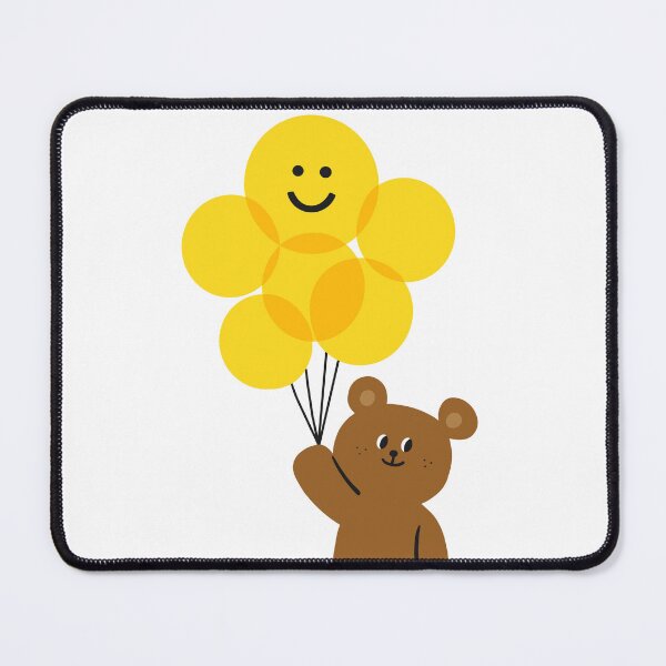 Item preview, Brown Bear with Yellow Balloon designed and sold by sleepycharis.