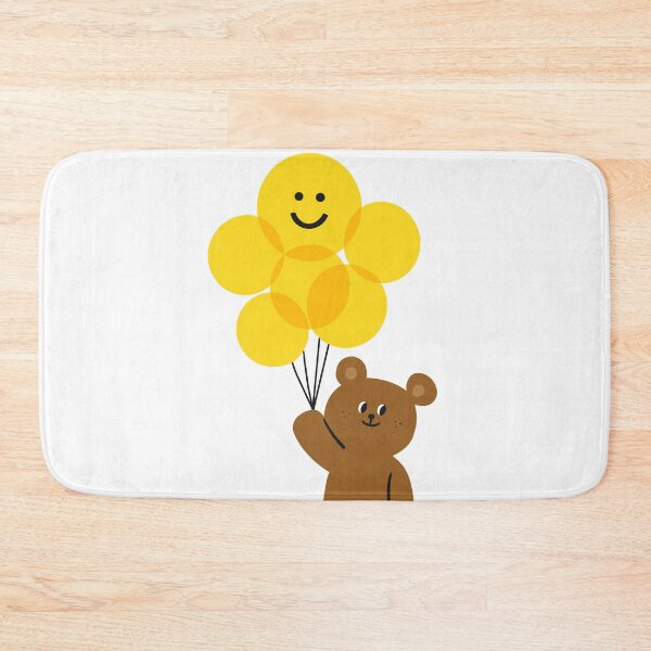 Item preview, Brown Bear with Yellow Balloon designed and sold by sleepycharis.