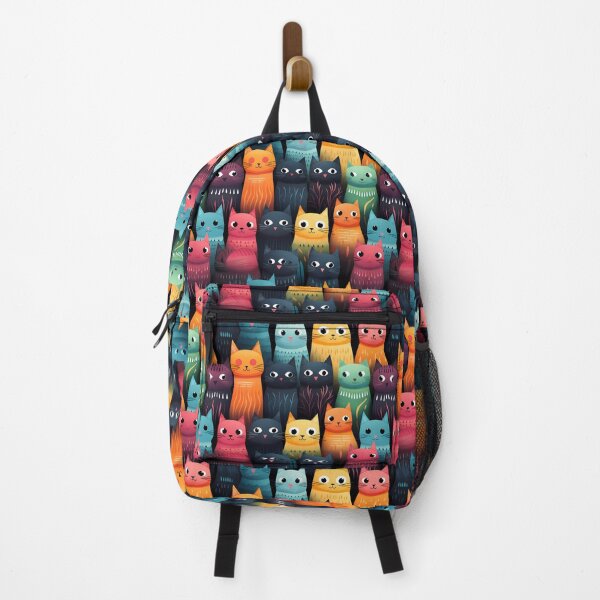Item preview, multi colored cat seamless patterns  designed and sold by Paint U by Krisanee.