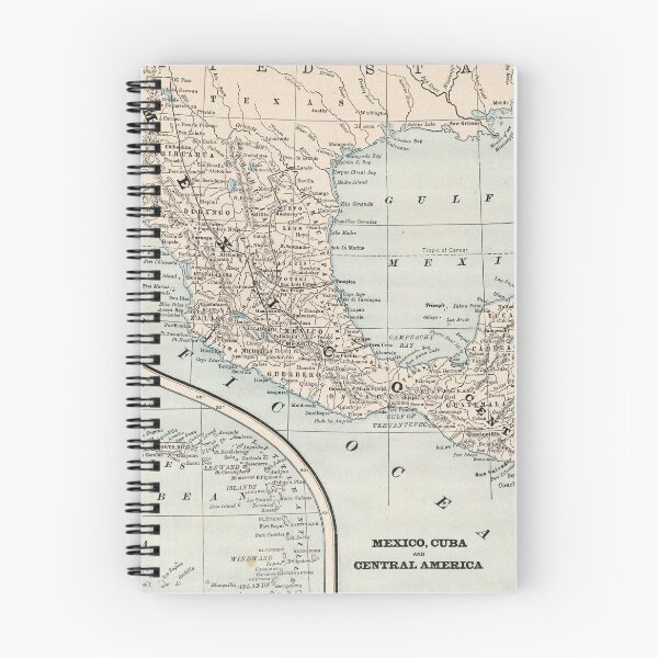 Item preview, Vintage Map of Mexico (1893) designed and sold by BravuraMedia.