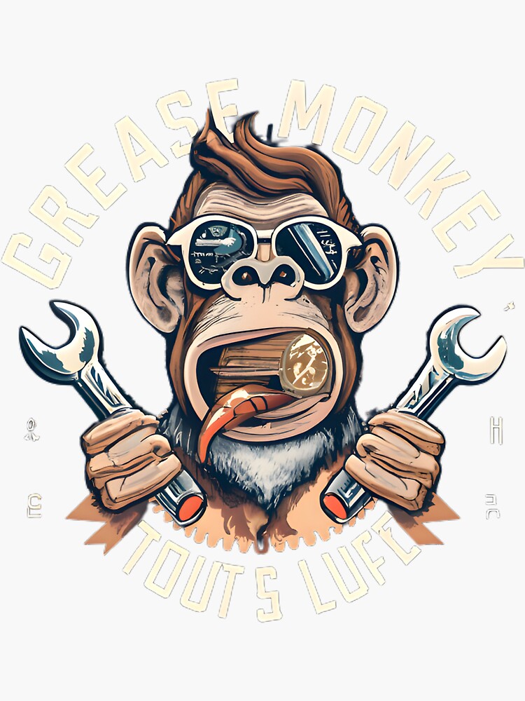 Mono mecánico | Pegatina