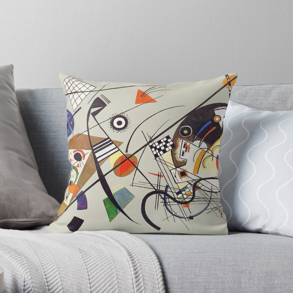 HD “Transverse Line” (1923) by Wassily Kandinsky Throw Pillow