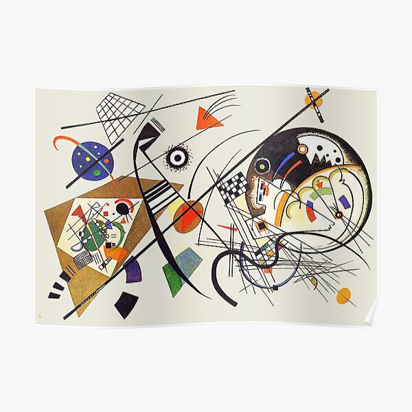 HD "Transverse Line" (1923) de Wassily Kandinsky Poster