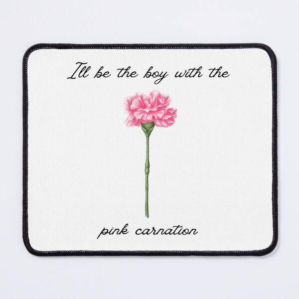 Item preview, boygenius inspired "we're in love" pink carnation design designed and sold by QuirkyDesignsINC.