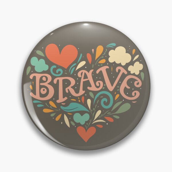 Item preview, Brave colorful vector art typography creative  designed and sold by TeeTokDesign.