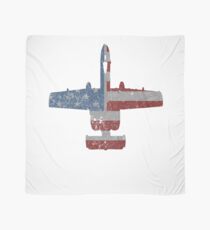 A-10 Warthog Airplane American Flag Design Scarf