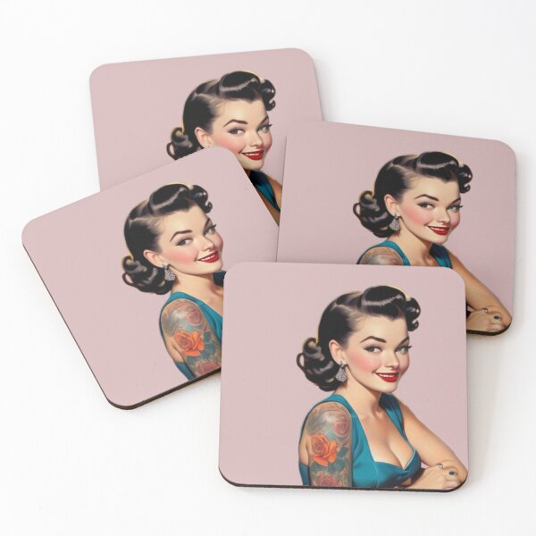 Item preview, Retro Girl w/ tattoos designed and sold by 3DogKnight.