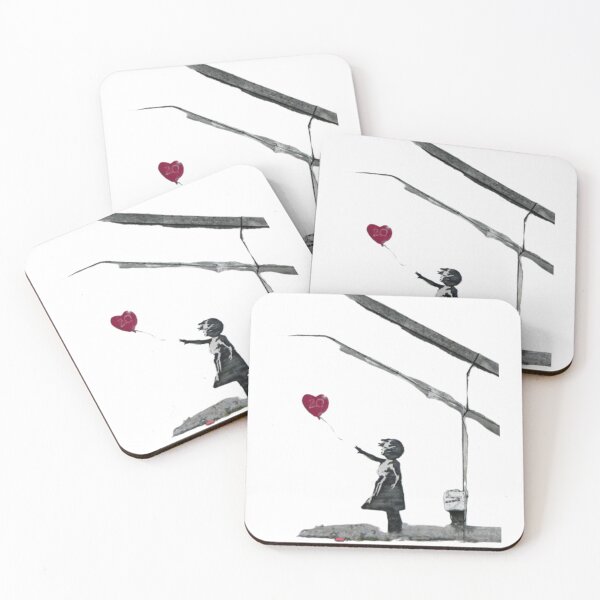 Item preview, Banksy girl heart balloon designed and sold by pixelatedworld.