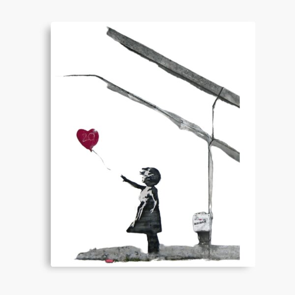  Personalized Romantic Valentine's Day – Easel Backed Tabletop  or Wall Art. Perfect for Wedding Anniversary. (17 - Heart Balloon (Banksy  Style)): Posters & Prints