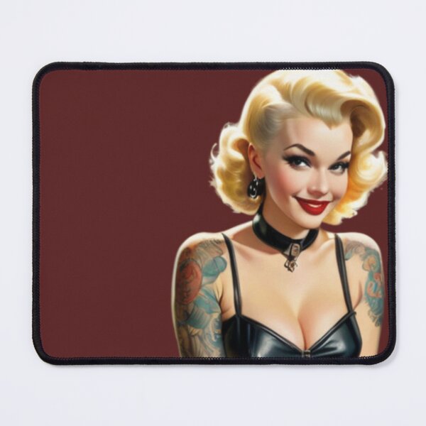 Item preview, Blonde retro tattooed girl designed and sold by 3DogKnight.