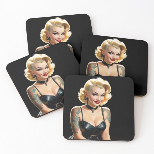 Item preview, Blonde retro tattooed girl designed and sold by 3DogKnight.